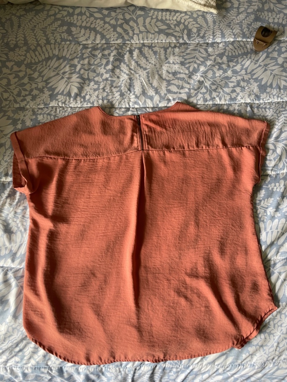 Maurices Burnt Orange Short-Sleeve Blouse - Picture 7 of 8